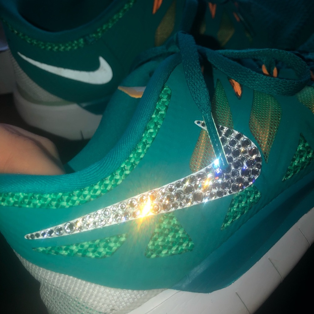 NIKE SWARVOSKI BLING FREE RN 5.0 SHOES WOMENS 8.5 - Picture 2 of 8